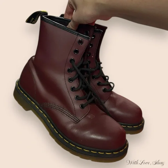 DrMartens leather lace up ankle boots EUC Dr. Martens 1460 J Kids Black Softy T Leather Lace Up Boots  main image 4